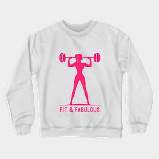 Fit & Fabulous Barbell Silhouette Crewneck Sweatshirt